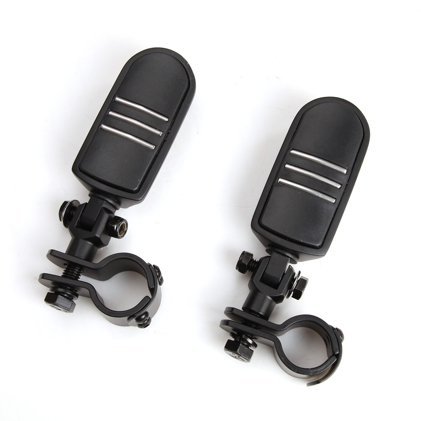 Black Motorcycle Highway Pegs Foot Pegs 1" to 4/3" Engine Guards For