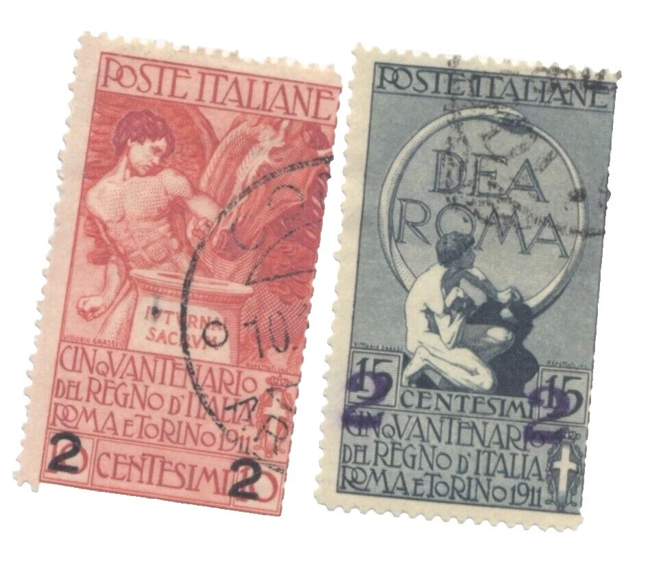 Б/у почтовые итальянские марки