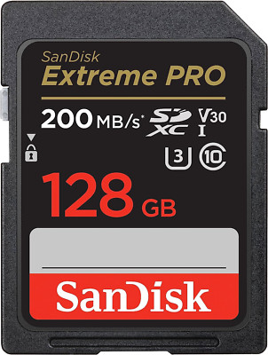 SanDisk Extreme PRO 128GB SDXC UHS-I V30 U3 4K UHD Schnell & Robust