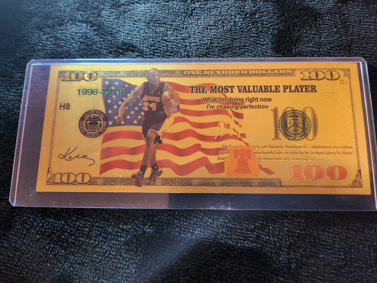 100 Dollar Bill #NOO Kobe Bryant GOLD | eBay