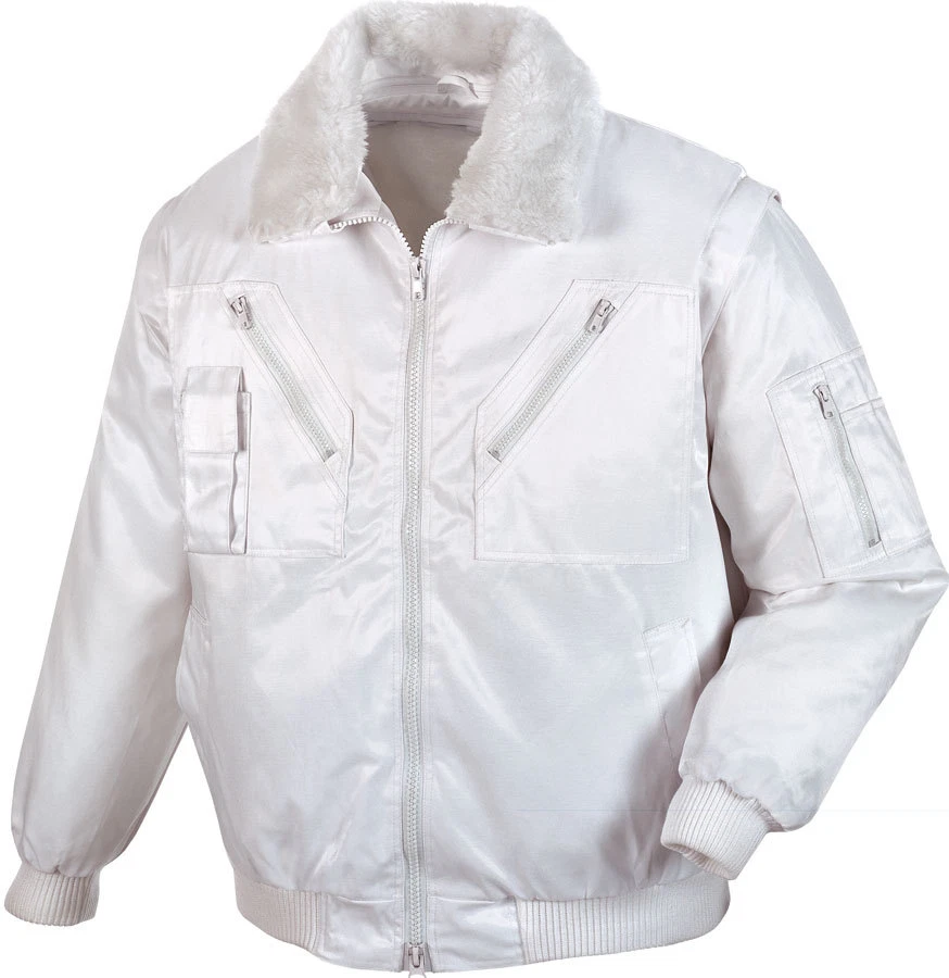 TEXXOR weiße Pilotenjacke Arbeitsjacke weiß Herren Jacke- Gr. L Maler Arbeitskleidung