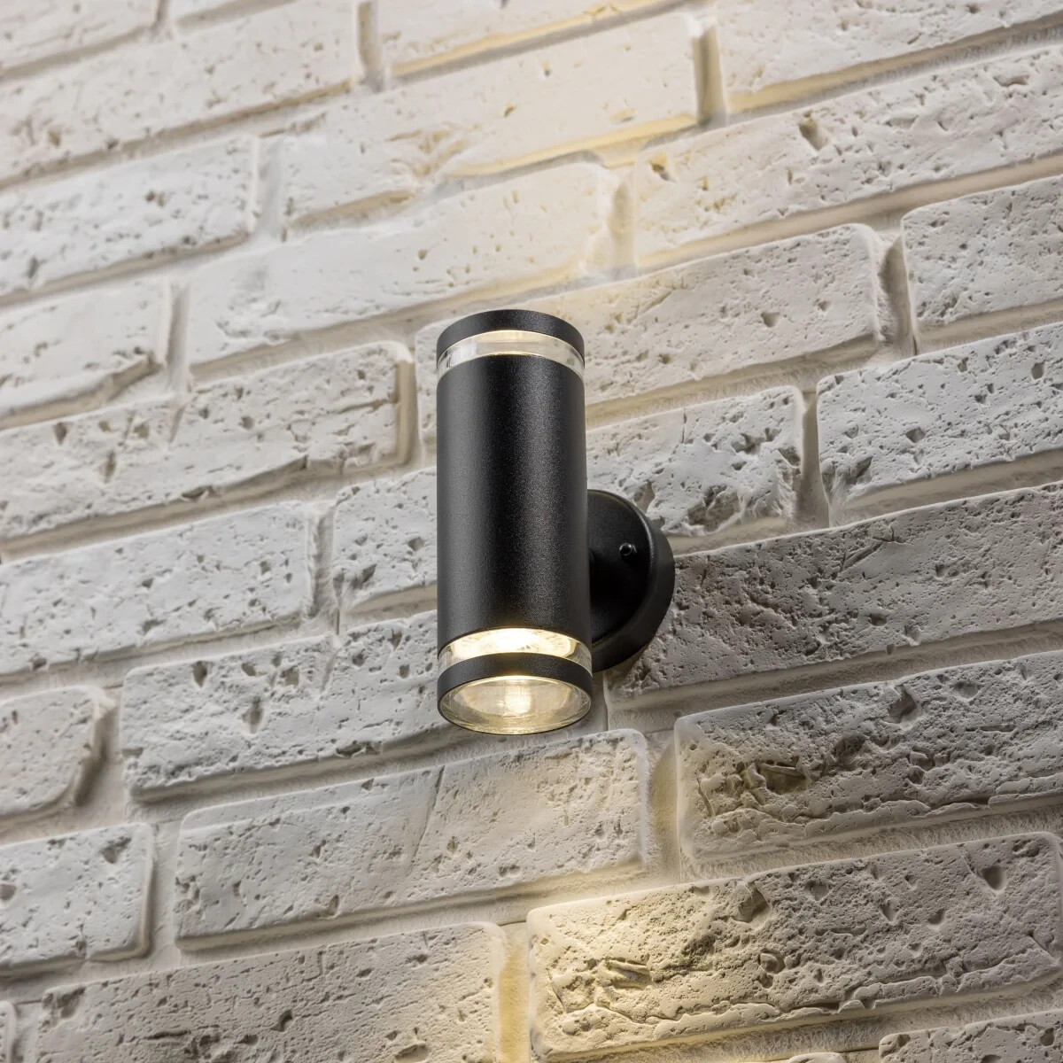 CGC JENNIFER Black Outdoor Up and Down Cylinder Wall Light