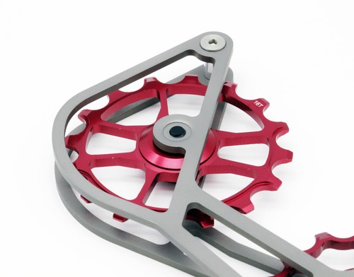SwishTi Bicycle Oversized Pulley Titanium Cage for Shimano Ultegra 6800/9000 Red - Picture 6 of 10