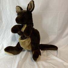 Large FOLKMANIS Folktails Kangaroo Plush Puppet With Joey Overall 25 Inch Long