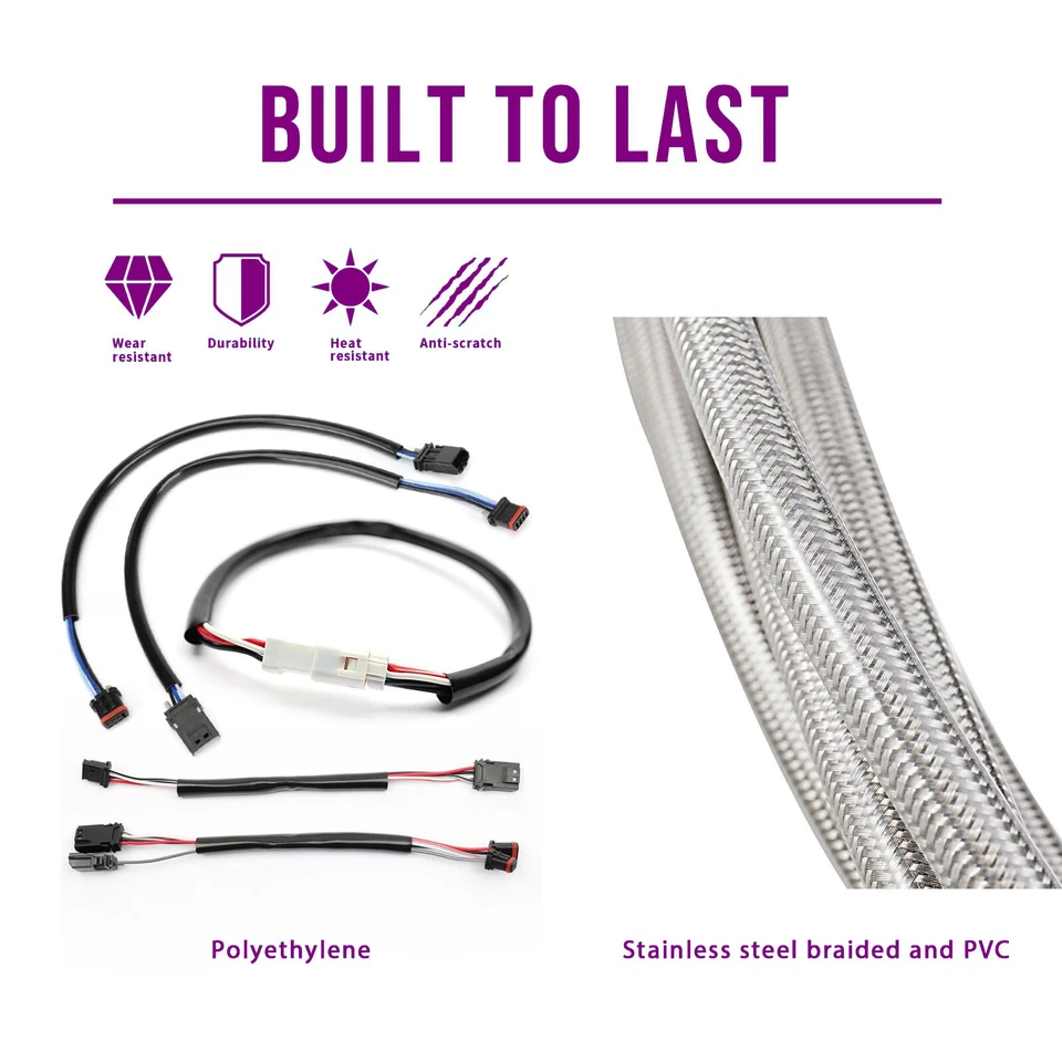 Harley Touring 14'' Handlebar Extended CAN-Bus Wire FLTR FLHT FLHR 17-20 w/ABS - Image 3 of 4