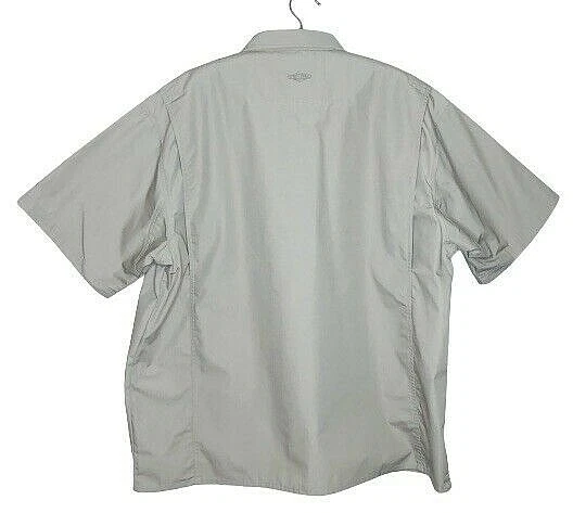 Tru-Spec Size XL Khaki Heavy Duty Thick Short Sleeve Zip Up Tough Work Shirt - Image 4 of 4