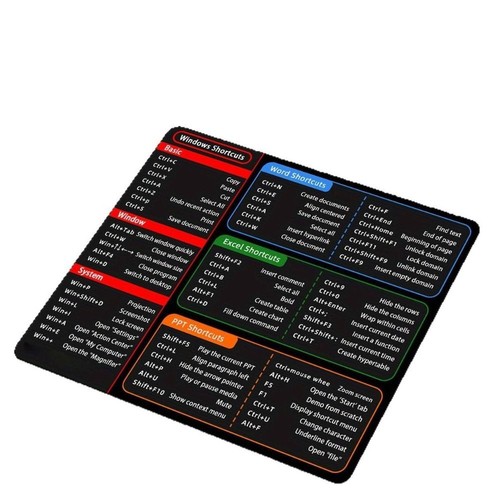Waterproof Shortcut Mouse Pad NonSlip Office Software Mousepad Gaming Use - Bild 8 von 16
