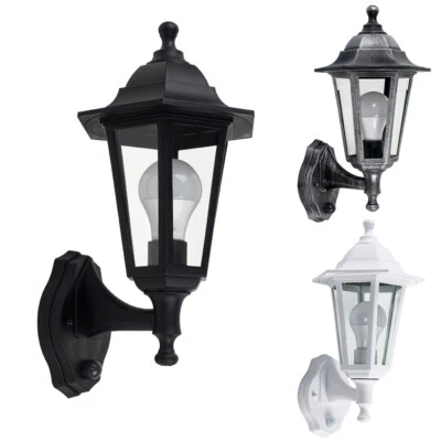 Outdoor Wall Light Traditional Lantern Dusk til Dawn Sensor LED Bulb Lighting - Image 1 of 4