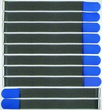 10 x Kabelbinder mit Metall&ouml;se SO 50 cm x 50 mm blau Klettband Klettkabelbinder