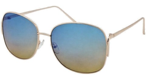 Women Round Sunglasses Oversized Metal Rose Gold Silver Fashion Gafas Shade - 第 5/8 張圖片