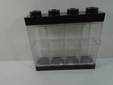 LEGO BLACK / CLEAR DISPLAY CASE LOOK HOLDS 8 FIGURES