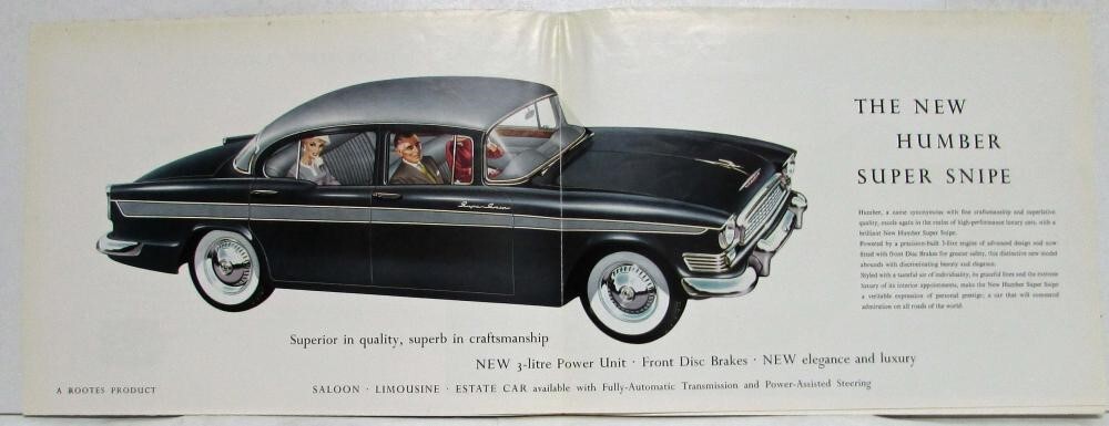1959-1960 Humber Super Snipe Sales Folder | Saloon Limousine