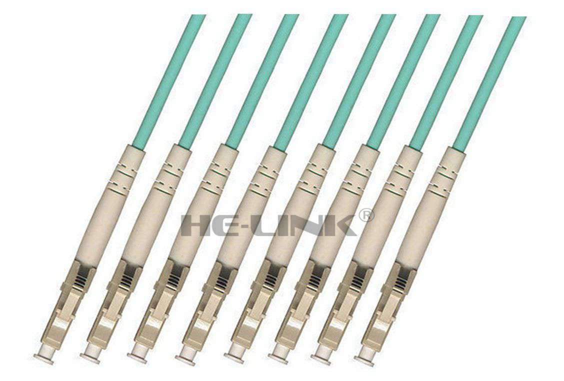 30M LC-LC Outdoor Armored 10G OM3 MM 8 Strands Fiber Optic Cable Gemaakt in Japan Populair