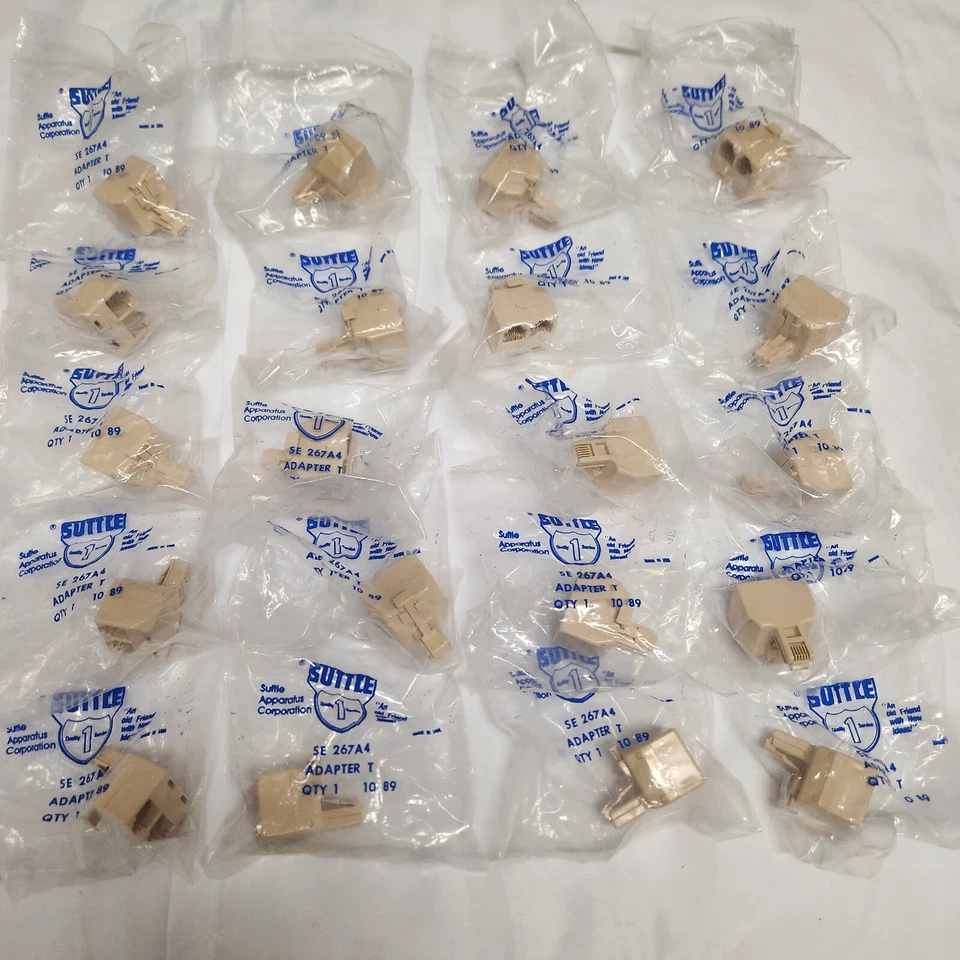 Lote de 20*Nuevos divisores de línea de conector telefónico SUTTLE 267A4 / adaptadores en T dúplex Foto 2 de 4