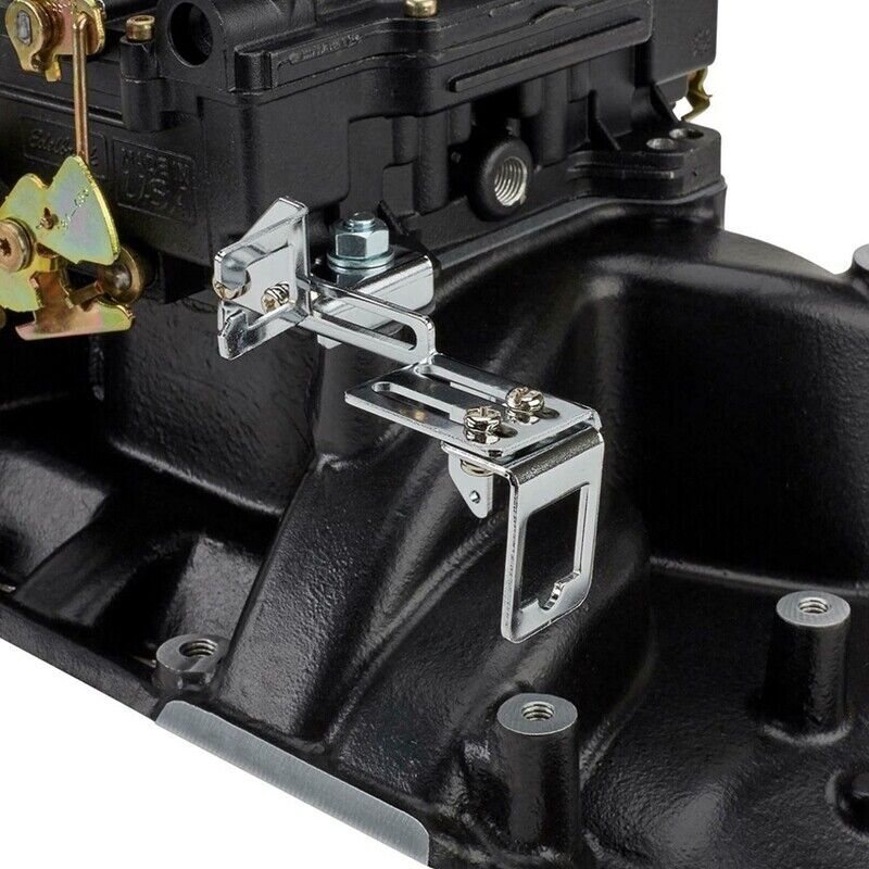 New Chrome Steel GM Throttle Cable Bracket Kickdown Fit for Chevy SBC BBC Holley eBay