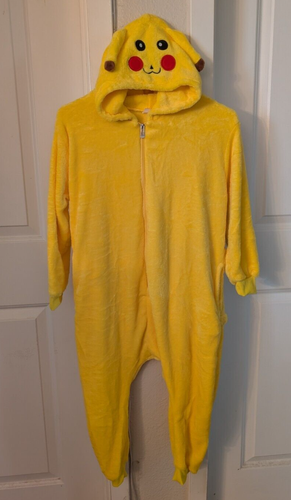 Pikachu Kigurumi PJs Costume Sized for Kids Ages 7 - 11 Halloween / Sleepover