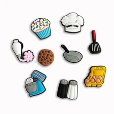 9 Pieces Chef/Cook/Pastry Chef Unisex-Adult Shoe Charms for Clog Sandals