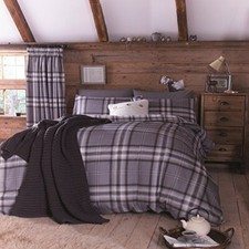 Catherine Lansfield Kelso charcoal Duvet Set King Damaged Packet SS11 95