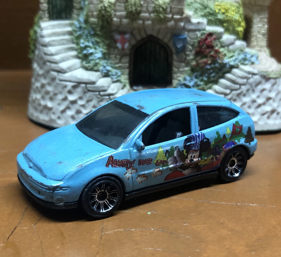 Matchbox 1999 Mickey Mouse Ford Focus Blue Mattel Vintage Disney Away We Go Car - Image 3 of 4