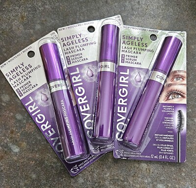  3 Covergirl #110 SOFT BLACK Simply Ageless Lash Plumping Mascara NIP!