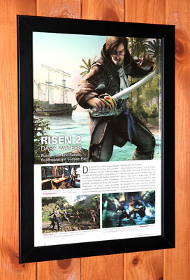 Risen 2 Dark Waters PS3 Xbox 360 Old Promo small Poster / Ad Page Framed 