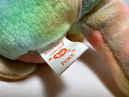 TY Beanie Baby PEACE 5th Gen HT/6th Gen TT Tie Dye MWCT Vintage Grateful Dead - Picture 13 of 19