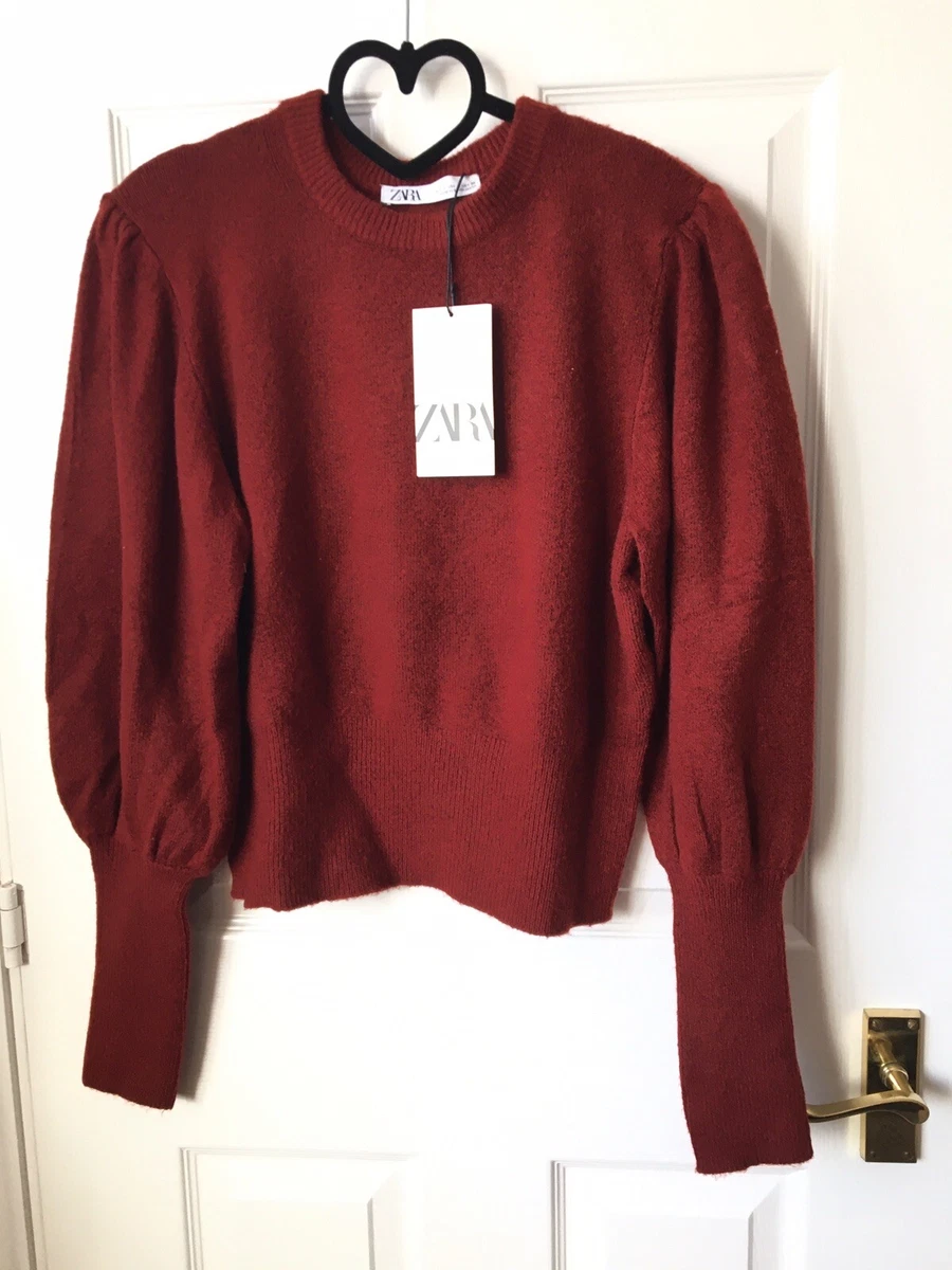 Zara sweater with ribbed trims discount