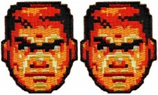 Doom Guy Embroidered Morale Patch - 2PC HOOK BACKING 2.5"x2"