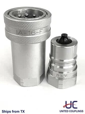 1 Inch Hydraulic Coupler /Coupling | ISO A 7241 | NPT | 1" Set (Male & Female))