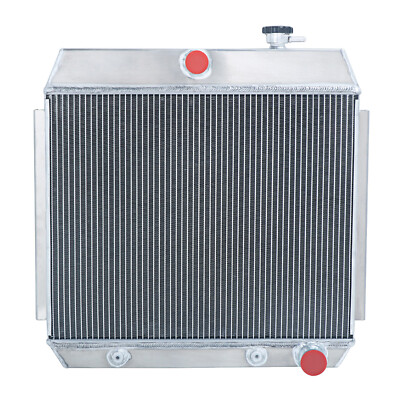 4-Row Aluminum Radiator Fits 1955 1956 1957 Chevy Bel-Air & Nomad L6 V8 Engine.