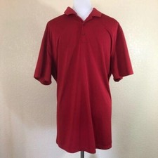 Nike Polo Shirt Mens Extra Large Red Collard Polo Buttons Short Sleeves