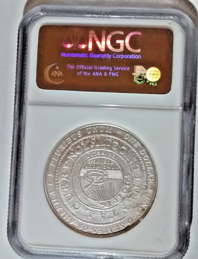 BENJAMIN FRANKLIN SILVER NGC MS 69 - Image 2 of 4