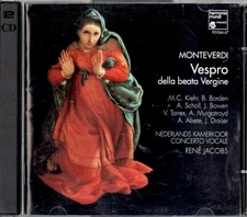 MONTEVERDI - VESPRO DELLA BEAT VERGINE - NEDERLANDS KAMERKOOR - CD