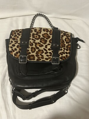 NWOT ASH Leather leopard Britt calf hair backpack | eBay display picture 2