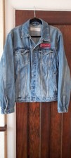Mens Top Shop Distressed Denim Jacket Size L