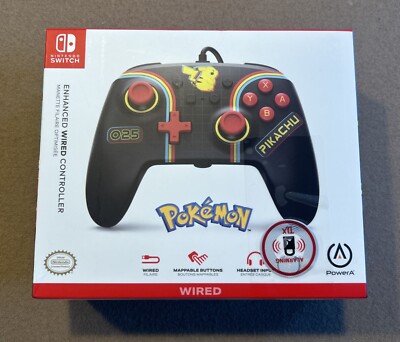 Nintendo Switch Controller PowerA Pokemon Wired Pikachu Edition NEW