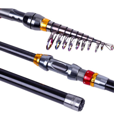 1.8M-3.6M Fishing Rods Telescopic Pole Saltwater Carp Carbon Fiber Spinning  Rods | eBay