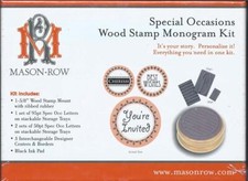 Mason Row Monogram Stamps Kit Special Occasions Mount Ink Pad Centers Borders
