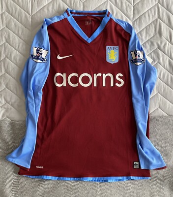Nike Aston Villa Authentic Home Jersey 2008/09 Agbonlahor #11 | eBay