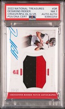 2022 Panini National Treasures Crossover Rookie Patch Auto Desmond Ridder /25