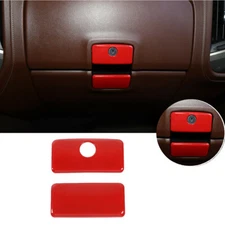 Co-pilot Storage Box Handle Cover Trim Red For Chevy Silverado/GMC SIERRA 14-18