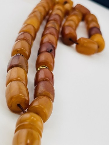 Unique GERMAN Baltic Amber Rosary (NATURAL) 45gr. 35 Beads كهرب الماني حر - Bild 9 von 23