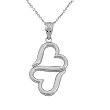 Infinity Heart Pendant necklace in Sterling Silver