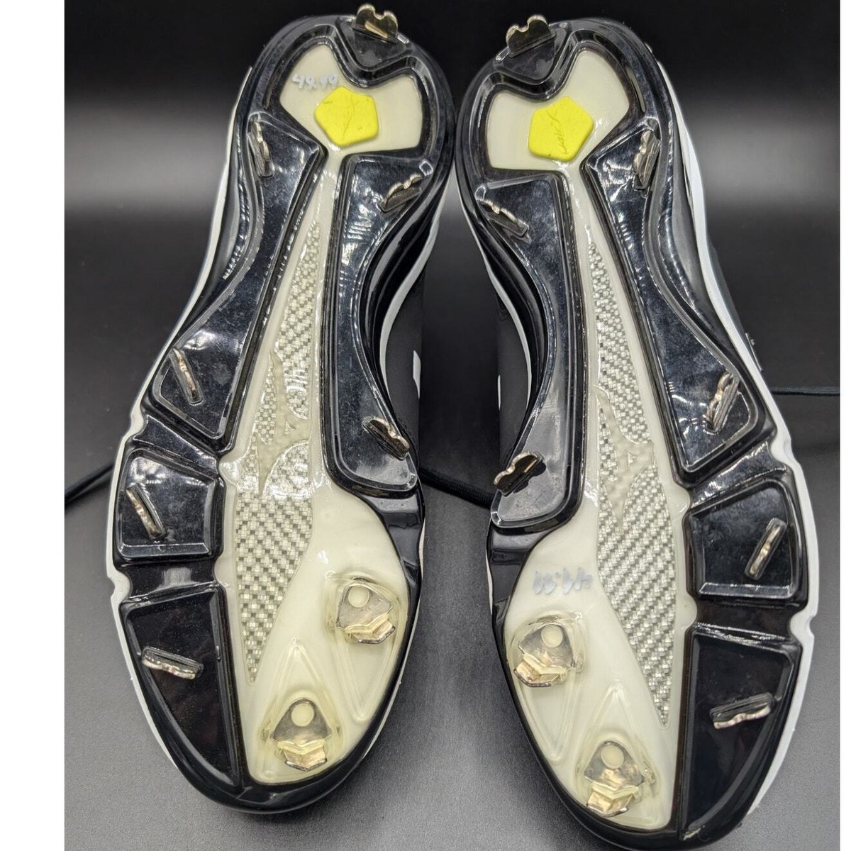 Mizuno Baseball Cleats Mens 9 Black White Dominant IC Mid 