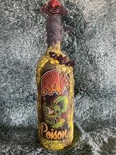 Halloween Glass Witch Potion Bottle Hand Crafted Apothecary Rustic One of a Kind