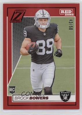 2024 Panini Zenith Rookies Red Red Zone 43/50 Brock Bowers #115 Rookie RC 2s2