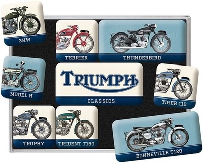 Nostalgic-Art - 9tlg. Kühlschrank-Magnetset - Triumph - Model Chart