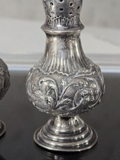 BEAUTIFUL ANTIQUE DUTCH 830 SILVER SALT AND PEPPER 1920