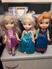 Disney Frozen Anna & Elsa Singing Light Up Dolls + Light Up Rapunzel Princess