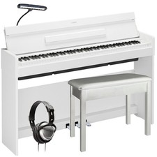Yamaha Arius YDP-S36 Digital Piano - White COMPLETE HOME BUNDLE